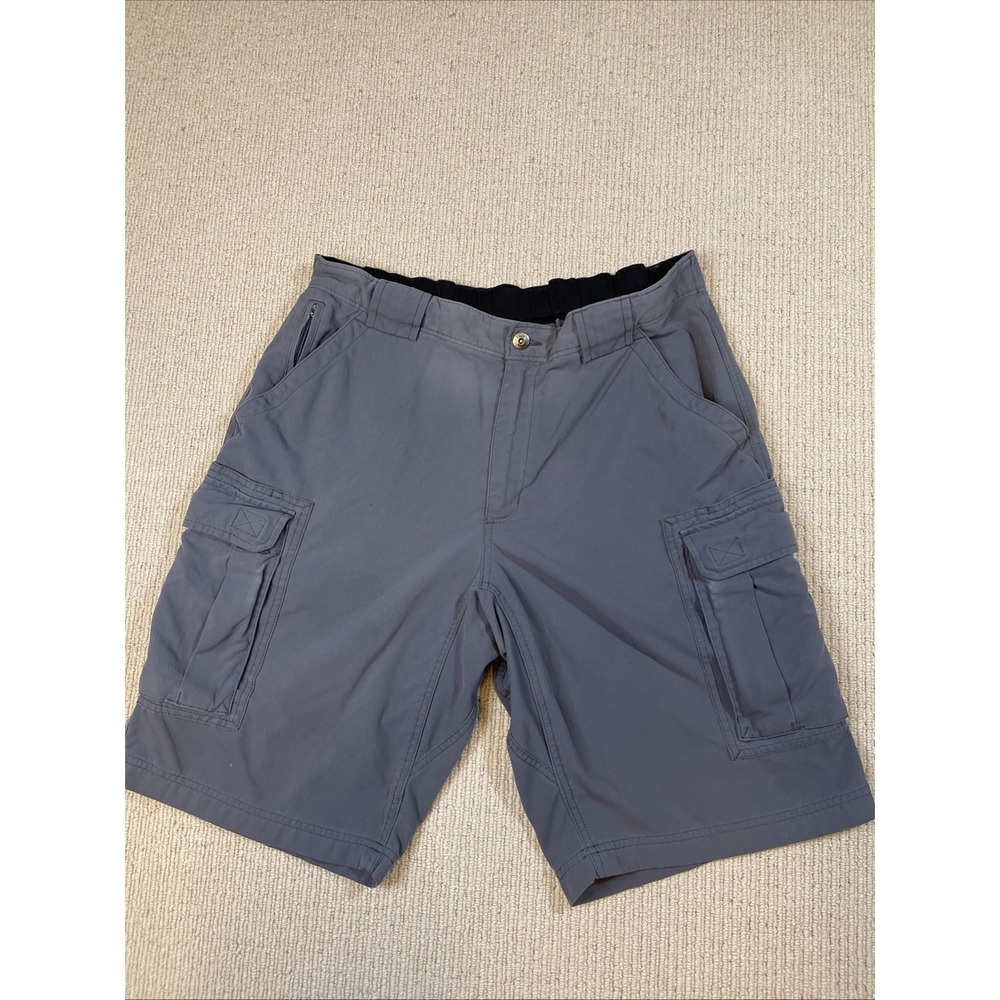 Duluth Trading Co Mens Large Gray Cargo Shorts Medium Weight